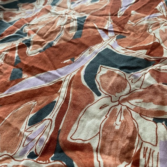 Nine West Floral Asymmetric Ruffle Hem Slip Skirt Medium Fairy Bloomcore Boho - Picture 2 of 9